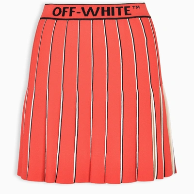 Off-white Swans Collegiate Cheerleader Skirt In Red