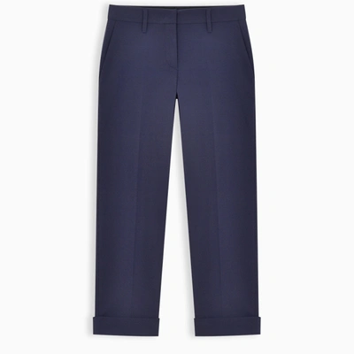 Shop Prada Blue Trousers With Cuff