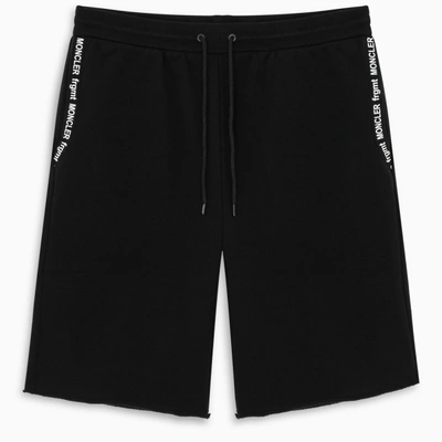 Shop Moncler Fragment Jogging Bermuda Pants In Black