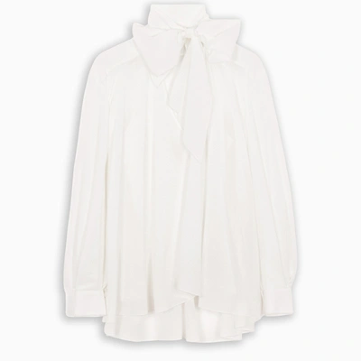 Shop Givenchy White Lavallière Collar Shirt