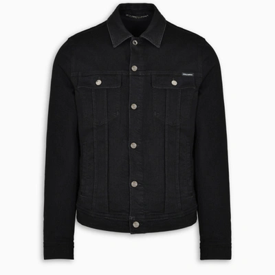 Shop Dolce & Gabbana Black Denim Jacket