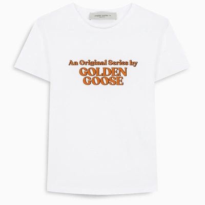 Shop Golden Goose White Print T-shirt