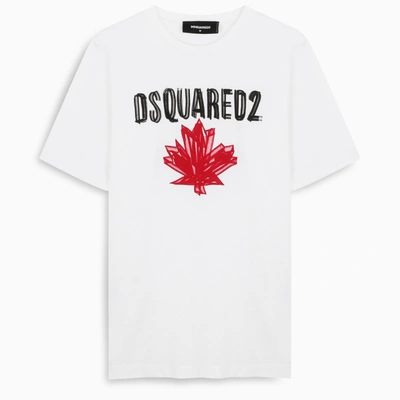 Shop Dsquared2 White Canada Flag T-shirt