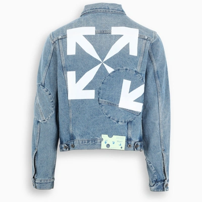 Shop Off-white &trade; Denim Arrows Twist Jacket In Blue
