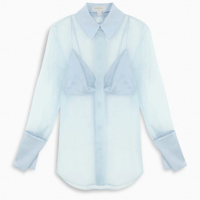 Shop Materiel Light-blue Silk Blouse In Light Blue