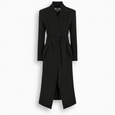 Shop Materiel Stitched Lapels Coat In Black