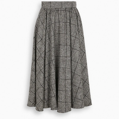 Shop Dolce & Gabbana Checked Flared Skirt In Multicolor