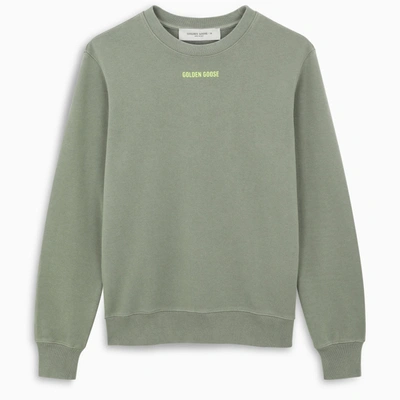 Shop Golden Goose Fluo Logo Sweatshirt In Green