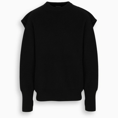 Shop Balenciaga Black Double Fit Sweater
