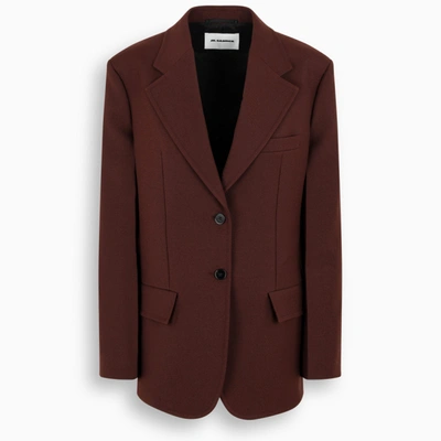 Shop Jil Sander Brown Noah Jacket In Red