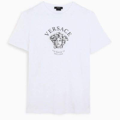 Shop Versace White Medusa T-shirt