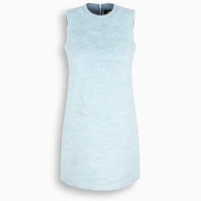 Shop Dsquared2 Light-blue Textured Shift Dress In Light Blue