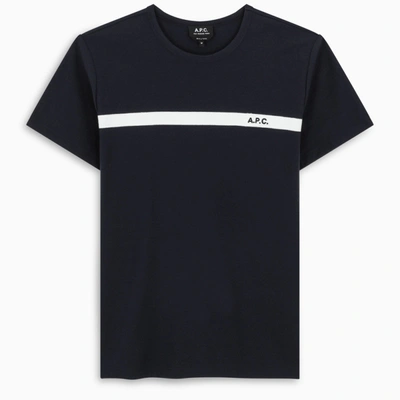 Shop Apc Navy Yukata T-shirt In Blue