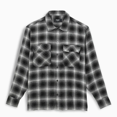 Shop Represent Black Flannel Shirt In Grey
