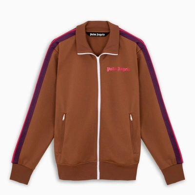 Shop Palm Angels Brow/purple Track Sweatshirt In Brown