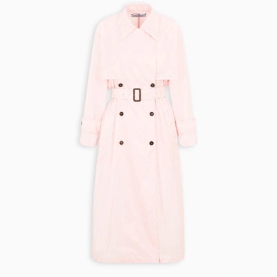 Shop Prada Pink Tec Fabric Trench