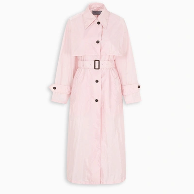 Shop Prada Pink Single-breasted Trench Coat