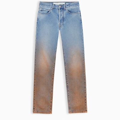 Shop Off-white &trade; Degrade Baggy Jeans In Light Blue