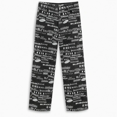 Shop Balenciaga Black/white Tv Show Print Jeans