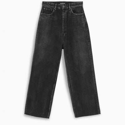 Shop Balenciaga Black Loos-fit Jeans In Blue
