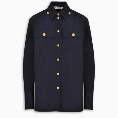 Shop Givenchy Blue Shirt With 4g Buttons