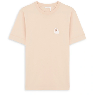 Shop Chloé Pink Mini Logo T-shirt