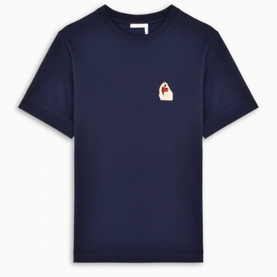 Shop Chloé Blue Mini Logo T-shirt
