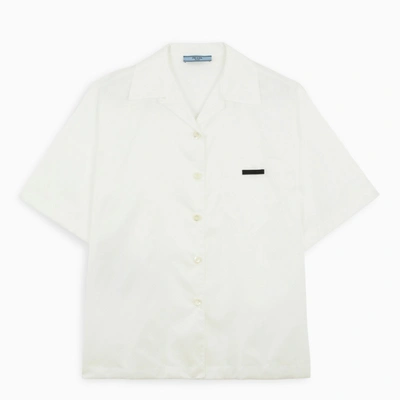 Shop Prada White Re-nylon Gabardine Shirt