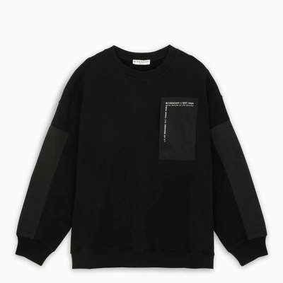 Givenchy Black Sweatshirt With Patch In Black