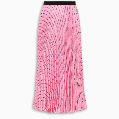 Shop Miu Miu Flower Skirt In Pink
