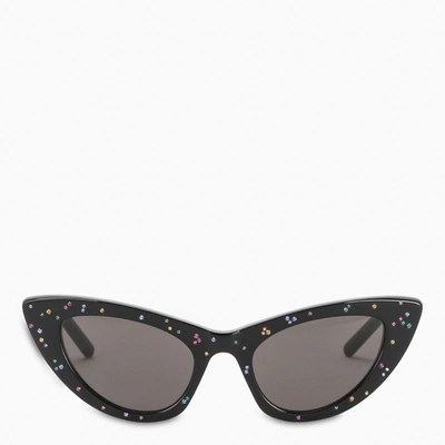 Shop Saint Laurent Sunglasses New Wave Sl 213 Lily Crystal In Multicolor