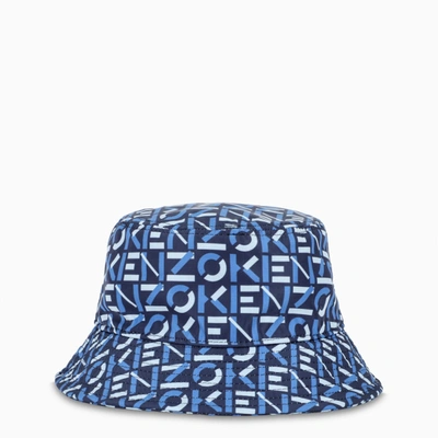 Shop Kenzo Blue Sport Monogrammed Bucket Hat