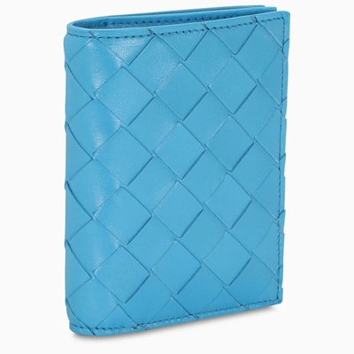 Shop Bottega Veneta Light-blue Mini Wallet In Light Blue