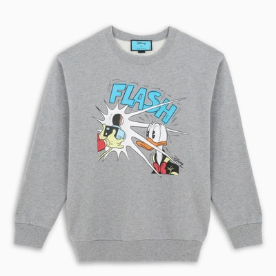 Shop Gucci Donald Duck Sweatshirt In Grey