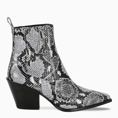 Shop Aeyde Black And White Kate Ankle Boots