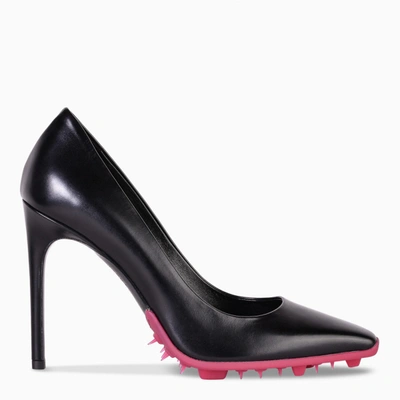 Shop Off-white &trade; Black And Fuchsia Spike Pumps