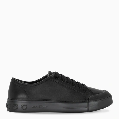 Shop Ferragamo Black Rebel Sneakers