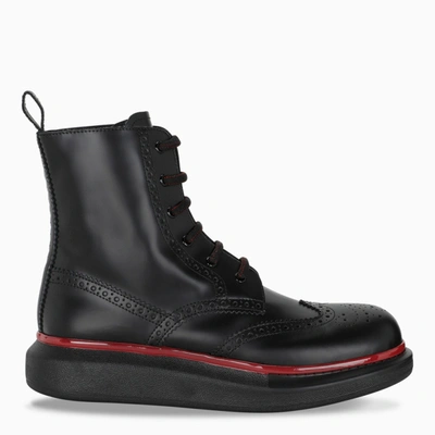 Shop Alexander Mcqueen Black Hybrid Ankle Boots