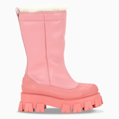Shop Prada Pink Monolith Boots