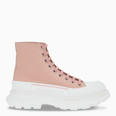 Shop Alexander Mcqueen Women's White/pink Tread Slick Boots
