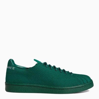 Shop Adidas Originals Green Primeknit Pw Superstar Sneakers