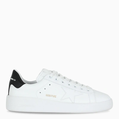 Shop Golden Goose Black And White Pure Star Sneakers