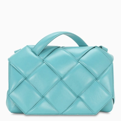 Shop Bottega Veneta Green Water Top Handle Padded Bag In Light Blue