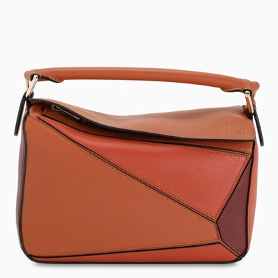 Shop Loewe Orange Multitone Small Puzzle Bag