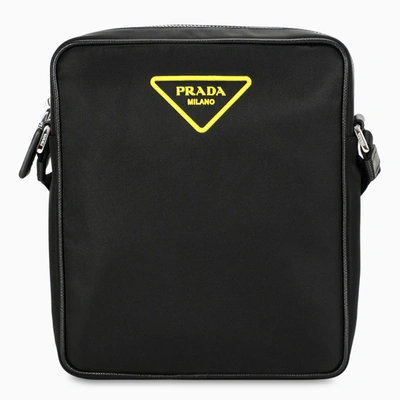 Shop Prada Black/yellow Cross-body Bag