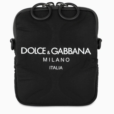 Shop Dolce & Gabbana Black Fabric Shoulder Bag