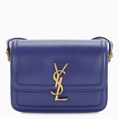 Shop Saint Laurent Blue Small Solferino Bag