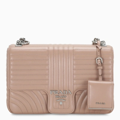 Shop Prada Pink/silver Large Diagramme Bag