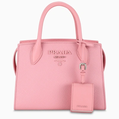 Prada Monochrome Saffiano Leather Bag In Pink