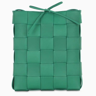 Shop Bottega Veneta Green Cassette Messenger Bag